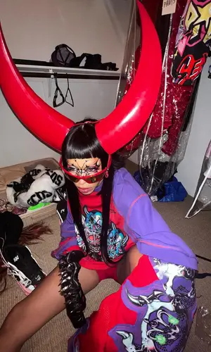 Rico Nasty wearing Bizarre Fetish Couture other