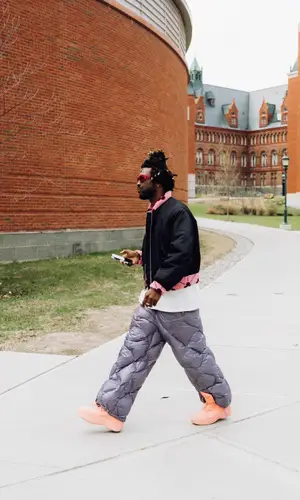 Saint JHN’s Outfit in Prada Jacket, Chrome Hearts Sweatshirt & Miu Miu Pants (2022)