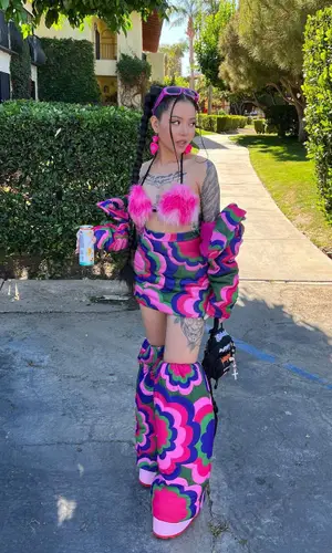 Bella Poarch wearing Balenciaga backpack