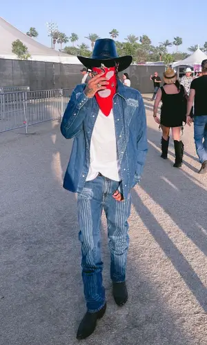 Tyga wearing Vivienne Westwood shirt
