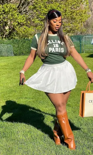 Kash Doll wearing Celine bag