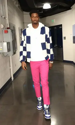 Jaren Jackson Jr. wearing Fendi pants