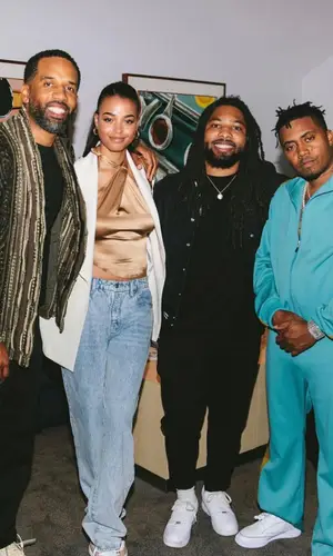 Nas wearing Kapital pants