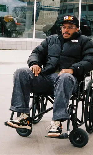 Zack Fox wearing The North Face jacket