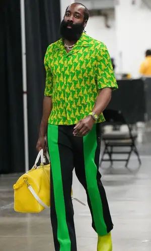 James Harden wearing Bottega Veneta boots