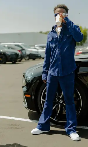 Roddy Ricch wearing Cout De La Liberte shirt