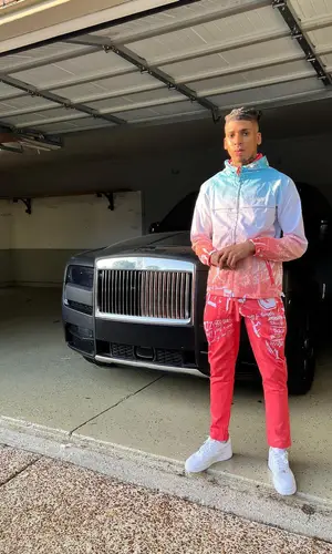 NLE Choppa wearing Dreamland jacket