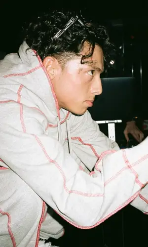 Central Cee wearing Louis Vuitton backpack