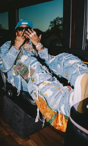 Icewear Vezzo wearing Who Decides War jacket