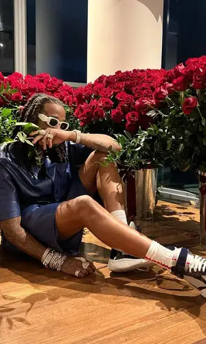 Quavo wearing Prada sock