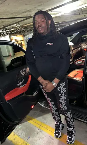 Lucki wearing Balenciaga hoody