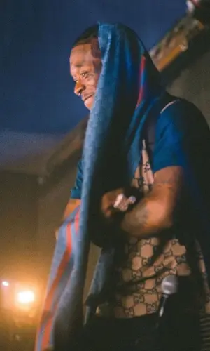 Lil Uzi Vert wearing Gucci backpack