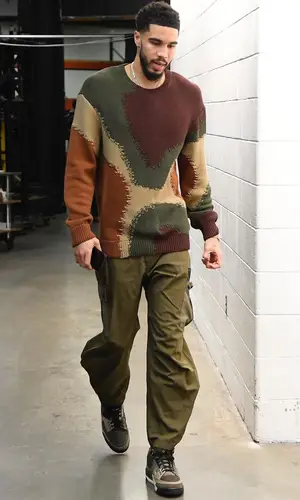 Jayson Tatum wearing Dolce & Gabbana sweater