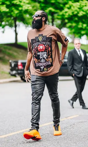 James Harden wearing Prada eyewear