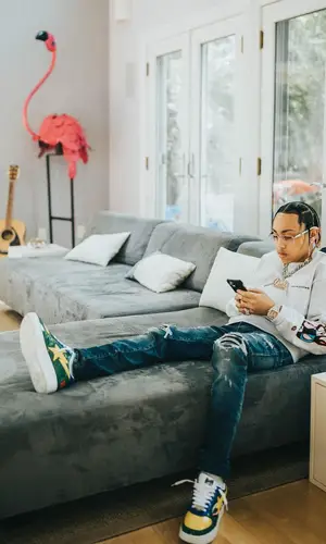Stunna Gambino wearing Amiri jeans