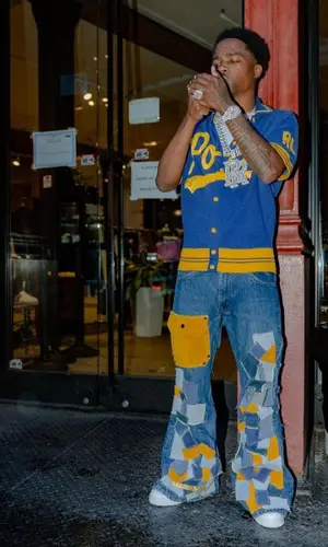 Roddy Ricch wearing Polo Ralph Lauren shirt