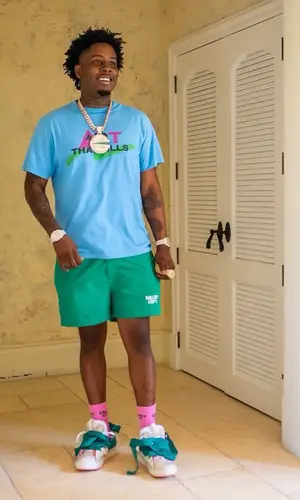 Real Boston Richey wearing Gallery Dept. shorts