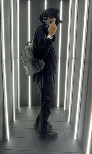 Slump6s’ Outfit in Arc'teryx Pants, Prada Sneakers & Louis Vuitton Backpack (2022)