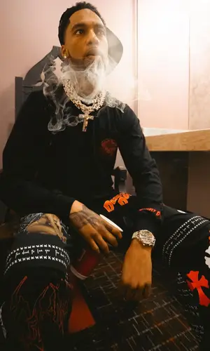 Key Glock wearing Chrome Hearts hat