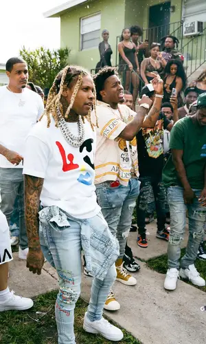 Real Boston Richey wearing Amiri jeans