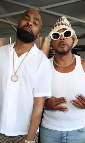 Timbaland wearing Amiri hat