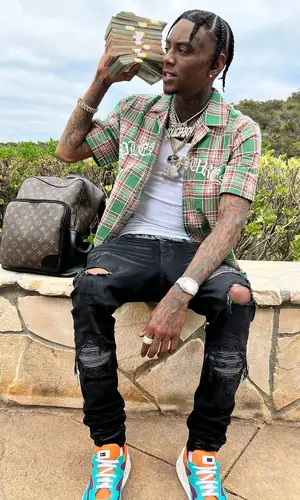 Soulja Boy wearing Amiri jeans