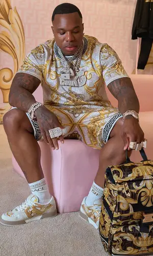 BandMan Kevo wearing Fendi backpack