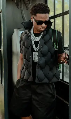 Roddy Ricch wearing Bottega Veneta jacket