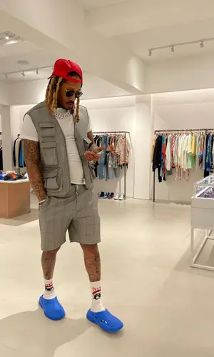 Future wearing Prada sandal