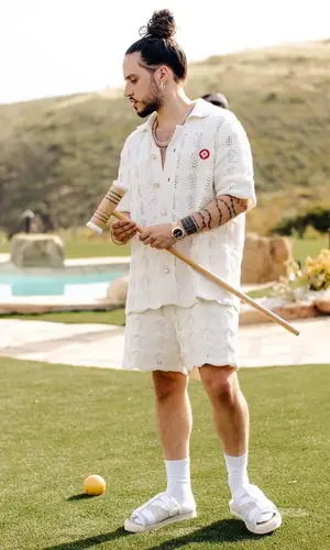 Russ’ Outfit in Casablanca Shirt & Dior Sandals (2022)