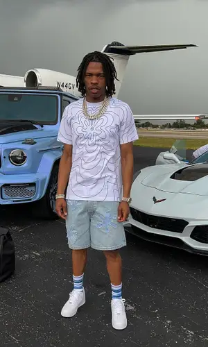 Lil Baby wearing Marni sock