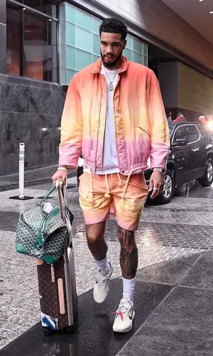 Jayson Tatum wearing Isabel Marant jacket