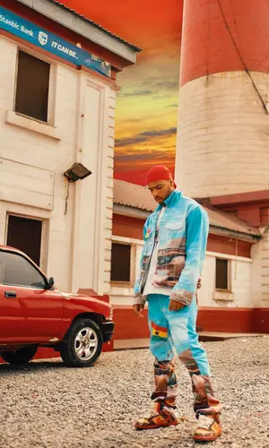 Vic Mensa wearing Ghana To The World jeans