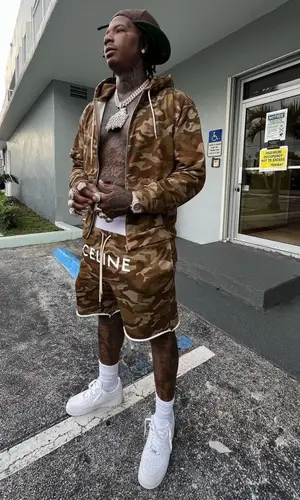 Moneybagg Yo wearing Celine hoody