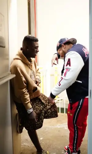 Kodak Black wearing Amiri shorts