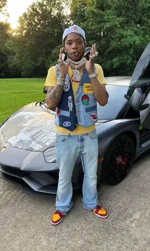 Lil Migo wearing Gallery Dept. sock