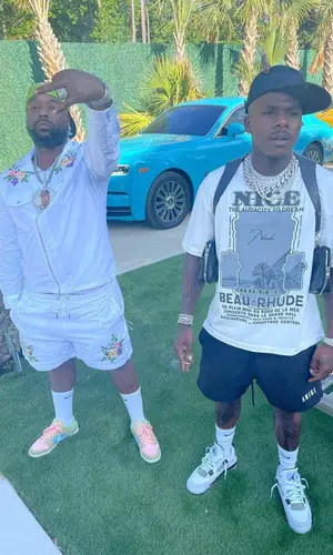 DaBaby wearing Rhude t-shirt