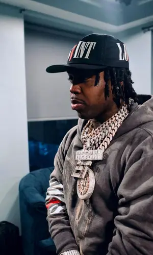 EST Gee wearing Vlone cap