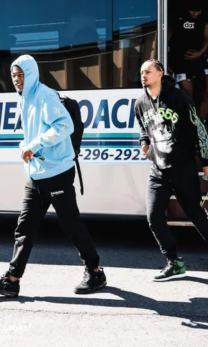 Amari Bailey’s Outfit in Juice Wrld Merch Hoodie, Chrome Hearts Pants & Spider Worldwide (2022)
