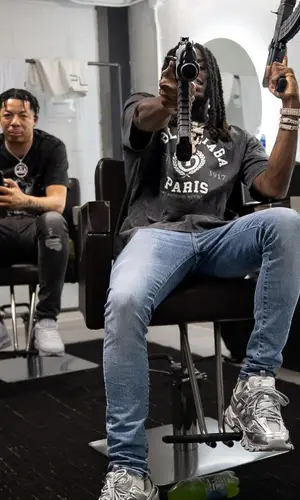 SleazyWorld Go wearing Balenciaga t-shirt