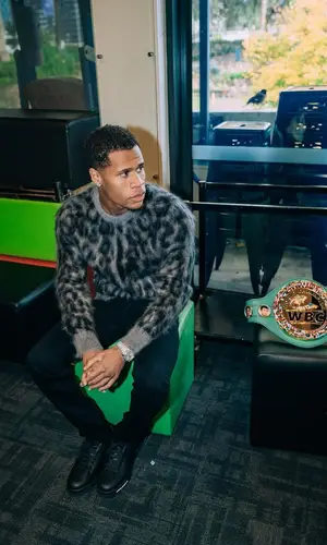 Devin Haney wearing Dolce & Gabbana sweater