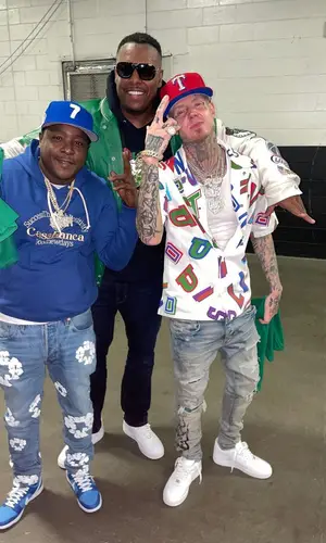 Millyz wearing Amiri jeans