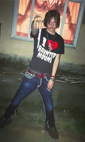 Sematary wearing True Religion jeans