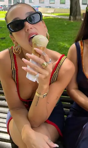 Dua Lipa wearing Alexander Wang eyewear