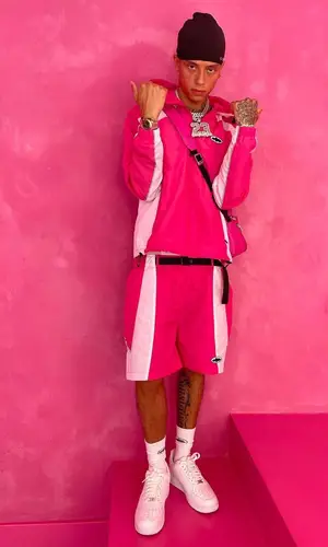 Central Cee wearing Louis Vuitton bag