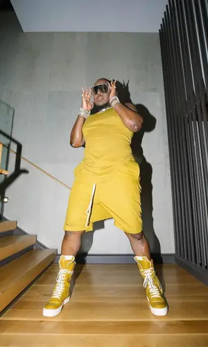Saucy Santana wearing Rick Owens shorts