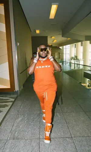 Saucy Santana wearing Rick Owens eyewear