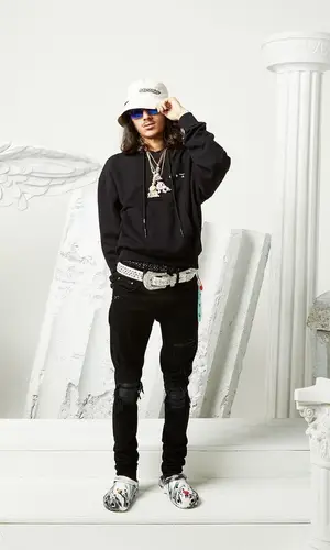 BabyTron wearing Off-White hat