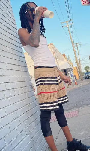 Baby Smoove’s Outfit in Burberry Shorts, Jordan Sneakers & Cartier Eyewear (2022)
