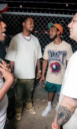 Babyface Ray wearing Bottega Veneta t-shirt